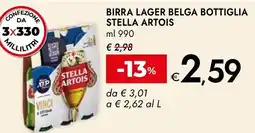 Bennet Birra lager belga bottiglia STELLA ARTOIS offerta