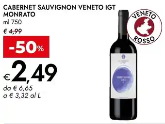 Bennet Cabernet sauvignon veneto IGT MONRATO offerta