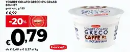 Bennet Yogurt colato greco 0% grassi BENNET offerta