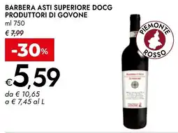 Bennet Barbera asti superiore docg produttori di GOVONE offerta