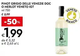 Bennet Pinot grigio delle venezie doc o merlot veneto IGT offerta