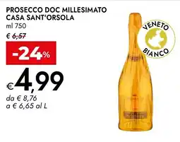 Bennet Prosecco doc millesimato CASA SANT'ORSOLA offerta