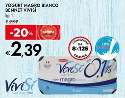 Bennet Yogurt magro bianco BENNET VIVISÌ offerta