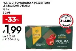 Bennet Polpa di pomodoro a pezzettoni LE STAGIONI D'ITALIA offerta