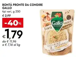 Bennet Bontà pronte da condire GALLO offerta