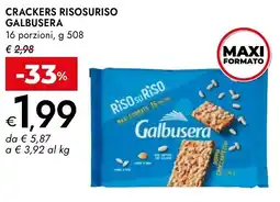 Bennet Crackers risosuriso GALBUSERA offerta