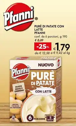 Bennet Purè di patate con latte PFANNI offerta