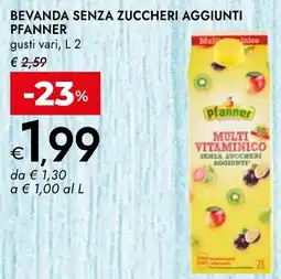 Bennet Bevanda senza zuccheri aggiunti PFANNER offerta