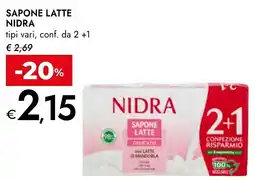 Bennet Sapone latte NIDRA offerta
