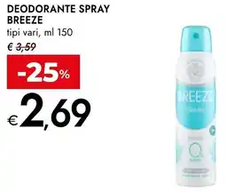 Bennet Deodorante spray BREEZE offerta