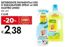 Bennet Detergente pavimenti o sgrassatore spray MASTRO LINDO offerta