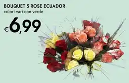 Bennet Bouquet 5 rose ecuador offerta