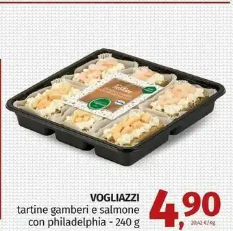 Pam Tartine gamberi e salmone con philadelphia offerta