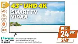 Extracoop Hisense TV LED 43" UHD 4K 43A69Q offerta