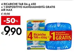 Bennet 4 ricariche tab da +1 dispositivo mangiaumidità gratis AIR MAX offerta