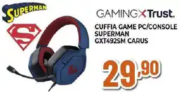Extracoop GAMINGXTrust CUFFIA GAME PC/CONSOLE SUPERMAN GXT492SM CARUS offerta