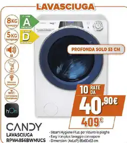 Extracoop CANDY LAVASCIUGA RPW4856BWMUCS offerta