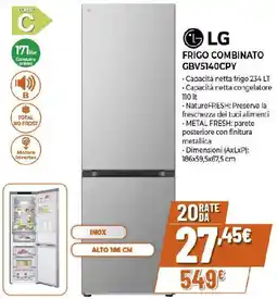 Extracoop LG FRIGO COMBINATO GBV5140CPY offerta