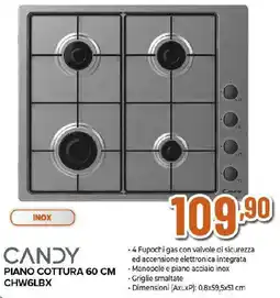 Extracoop CANDY PIANO COTTURA 60 CM CHW6LBX offerta