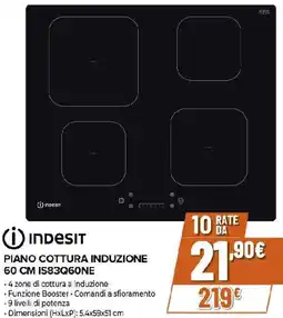 Extracoop INDESIT PIANO COTTURA INDUZIONE 60 CM 1S83Q60NE offerta