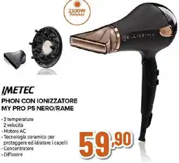 Extracoop IMETEC PHON CON IONIZZATORE MY PRO P5 NERO/RAME offerta
