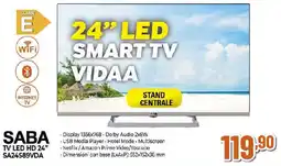 Ipercoop SABA TV LED HD 24" SA24S89VDA offerta