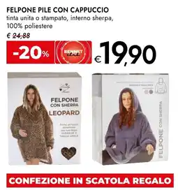 Bennet Felpone pile con cappuccio offerta