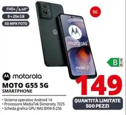 Comet motorola MOTO G55 5G SMARTPHONE offerta