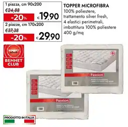 Bennet Topper microfibra offerta