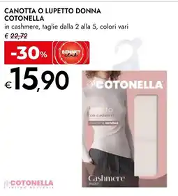 Bennet Canotta o lupetto donna COTONELLA offerta