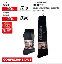 Bennet Calze uomo esercito offerta