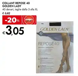 Bennet Collant repose 40 GOLDEN LADY offerta
