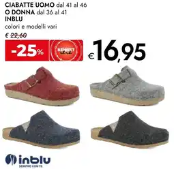 Bennet Ciabatte uomo dal 41 al 46 o donna dal 36 al 41 INBLU offerta