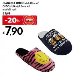 Bennet Ciabatta uomo dal 40 al 45 o donna dal 36 al 41 offerta