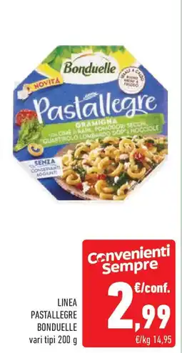 Conad Superstore Linea pastallegre BONDUELLE offerta