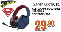 Ipercoop GAMINGXTrust CUFFIA GAME PC/CONSOLE SUPERMAN GXT492SM CARUS offerta