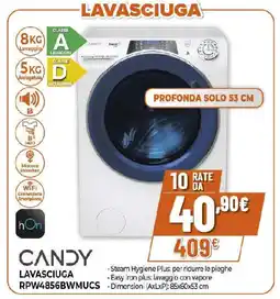 Ipercoop CANDY LAVASCIUGA RPW4856BWMUCS offerta