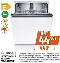 Ipercoop BOSCH LAVASTOVIGLIE INCASSO SMV24AX04E offerta