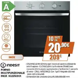 Ipercoop INDESIT FORNO MULTIFUNZIONALE INOX 102350HX offerta