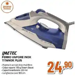 Ipercoop IMETEC FERRO VAPORE INOX TITANOX PLUS offerta