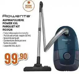 Ipercoop Rowenta ASPIRAPOLVERE POWER XXL PARQUET KIT RO3126 offerta