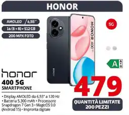 Comet HONOR 400 5G SMARTPHONE offerta