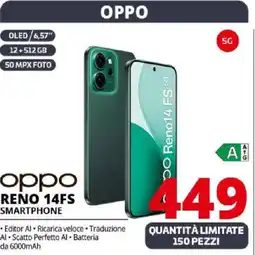 Comet oppo RENO 14FS SMARTPHONE offerta