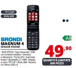 Comet BRONDI MAGNUM 4 SENIOR PHONE offerta