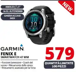 Comet GARMIN Fenix e smartwatch 47 MM offerta