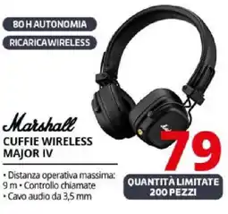 Comet Marshall CUFFIE WIRELESS MAJOR IV offerta