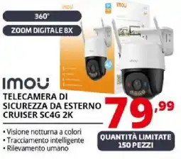 Comet IMOU TELECAMERA DI SICUREZZA DA ESTERNO CRUISER SC4G 2K offerta