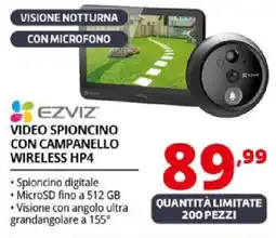 Comet EZVIZ VIDEO SPIONCINO CON CAMPANELLO WIRELESS HP4 offerta