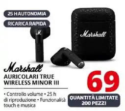 Comet Marshall AURICOLARI TRUE WIRELESS MINOR III offerta