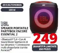 Comet JBL SPEAKER PORTATILE PARTYBOX ENCORE ESSENTIAL 2 offerta
